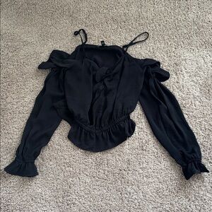 Express Black Off-Shoulder Top